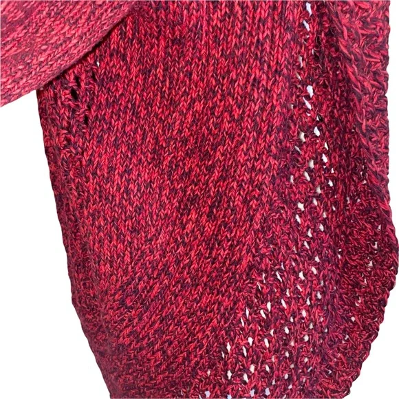 Eddie Bauer Red/Black Open Front Cardigan M - Picture 5 of 14
